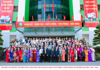 Gặp mặt cán bộ hưu trí Nhà trường nhân kỷ niệm 15 năm thành lập Trường và 43 năm Ngày Nhà giáo Việt Nam