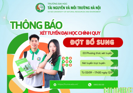 Thông báo tuyển sinh Đại học chính quy năm 2025 (đợt bổ sung)