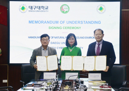 Trường ĐH TN&MT HN ký MOU với Trường Đại học Daegu Cyber và Trường Đại học Daegu
