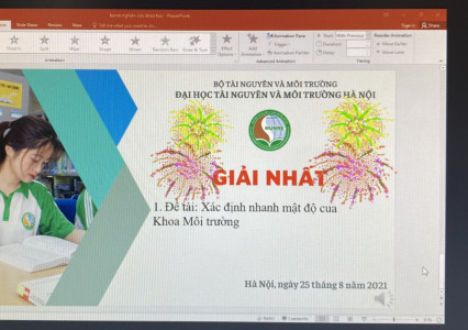 Giải thưởng "sinh viên nghiên cứu khoa học cấp trường năm học 2020 - 2021" -  thành tựu khoa học sinh viên thường niên