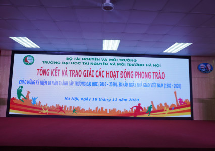 Tổng kết và trao giải các hoạt động phong trào chào mừng kỷ niệm 10 năm thành lập trường Đại học (2010- 2020), 38 năm ngày Nhà giáo Việt Nam (1982- 2020)