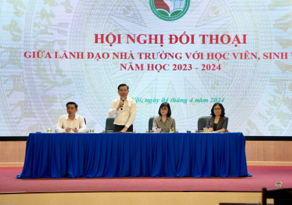 Hội nghị đối thoại giữa Lãnh đạo trường với học viên, sinh viên  năm học 2023 - 2024